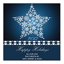 Small Square Large Star Christmas Labels