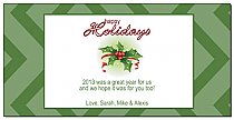 Snowy Christmas Mistletoe Cards  8" x 4" w-envelope