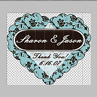 Floral Heart Wedding Labels