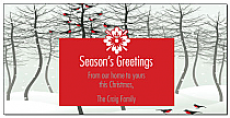 Caroling Christmas Birds Cards  8" x 4" w-envelope 