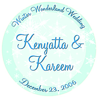 Winter Wonderland Big Circle Wedding Labels