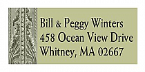 Carving Design Address Wedding Labels