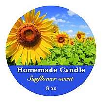 Photo with Text Circle Candle Labels