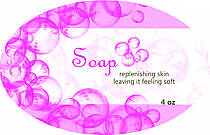 Bubbles Small Oval Bath Body Label