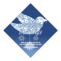 Diamond Hanging Dove Christmas Labels