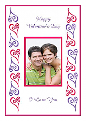 Hearts Photo Valentine Vertical Rectangle Labels 1.875x2.75