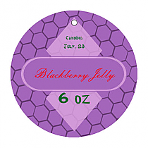 Blackberry Small Circle Canning Hang Tag 1.5x1.5