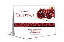 Christmas Pinecone Berries Cards  7.875" x 5.50" w-envelope 