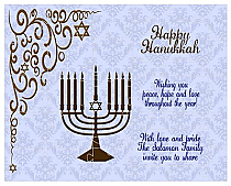 Hanukkah Traditional Small Invite Bat Mitzvah Puzzle