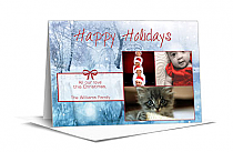 Christmas Magical Winter Holiday Landscape Cards with Multipla Photo 7.875" x 5.50" w-envelope