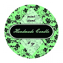 Floral Small Circle Candle Labels