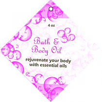 Bubbles Diamond Bath Body Favor Tags