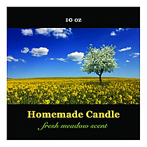 Fresh Meadow Big Square Candle Labels