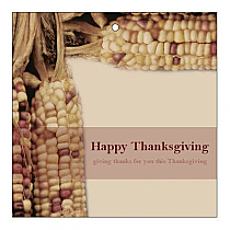 Just Corn Thanksgiving Square Hang Tag 2X2