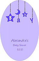 Mobile Baby Vertical Oval Baby Labels