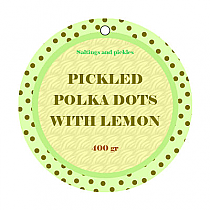 Polka Dot Big Circle Canning Favor Tag