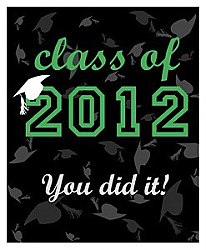 Hats Off Vertical Big Rectangle Graduation Labels