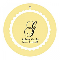 Ruffles Baby Circle Favor Tag