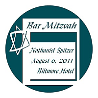 3-Star Big Circle Bat Mitzvah Label