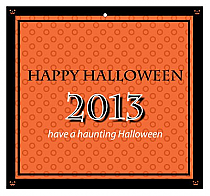 Jack O Lantern Halloween Big Square Favor Tag 3.5x3.25