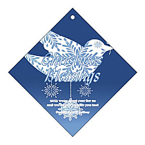 Diamond Hanging Dove Christmas Hang Tag