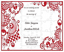 Modern Large Invite Wedding Puzzle