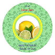 Lime Big Circle Canning Labels 2.5x2.5