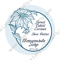 Custom Hawaiian Big Circle Food & Craft Label