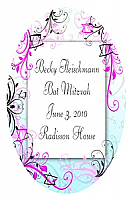 Embellish Vertical Oval Bat Mitzvah Label