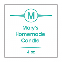 Basic Small Square Candle Labels