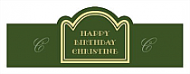 Elegant Birthday Billboard Cigar Band Labels