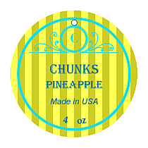 Pineapple Small Circle Canning Hang Tag 1.5x1.5