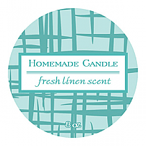 Fresh Linen Circle Candle Labels