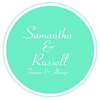 Classical Big Circle Wedding Labels