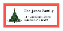 Christmas Tree Address Labels 2" x .875"