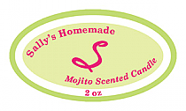 Mojito Candle Label Small Oval