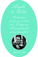 Memorable Text Oval Wedding Labels