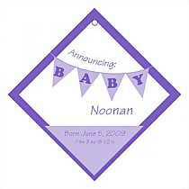 Banner Baby Diamond Favor Tag