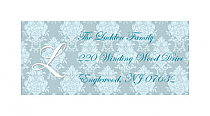 Monogram address Caribbean Wedding Labels