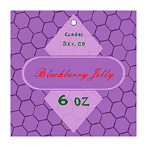 Blackberry Square Canning Hang Tag 2x2