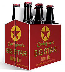 6 Pack Carrier Big Star includes plain 6 pack carrier and custom pre-cut labels