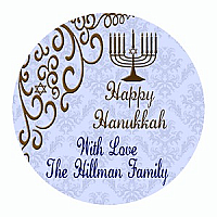 Hanukkah Big Circle Bar Mitzvah Coaster