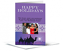 Christmas Card w-Envelope 5.50" x 7.875" Nativity Religious Desert design Family Style