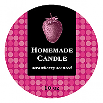 Black Label Big Candle Round Labels