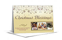 Christmas Blessing Small Ornaments Cards with photo 7.875"x5.5" w-envelope 