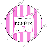 Custom Carnival Circle Donut Label