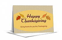 Leaves Thanksgiving Note Card 5x3.5