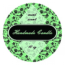 Floral Big Candle Round Labels