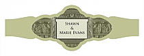 Carving Wedding Fancy Cigar Band Labels