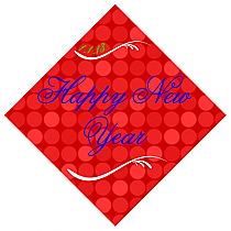 Happy New Year Diamond Labels 2x2